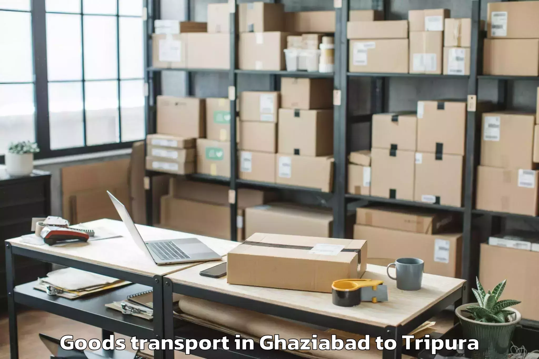 Hassle-Free Ghaziabad to Ambasa Goods Transport